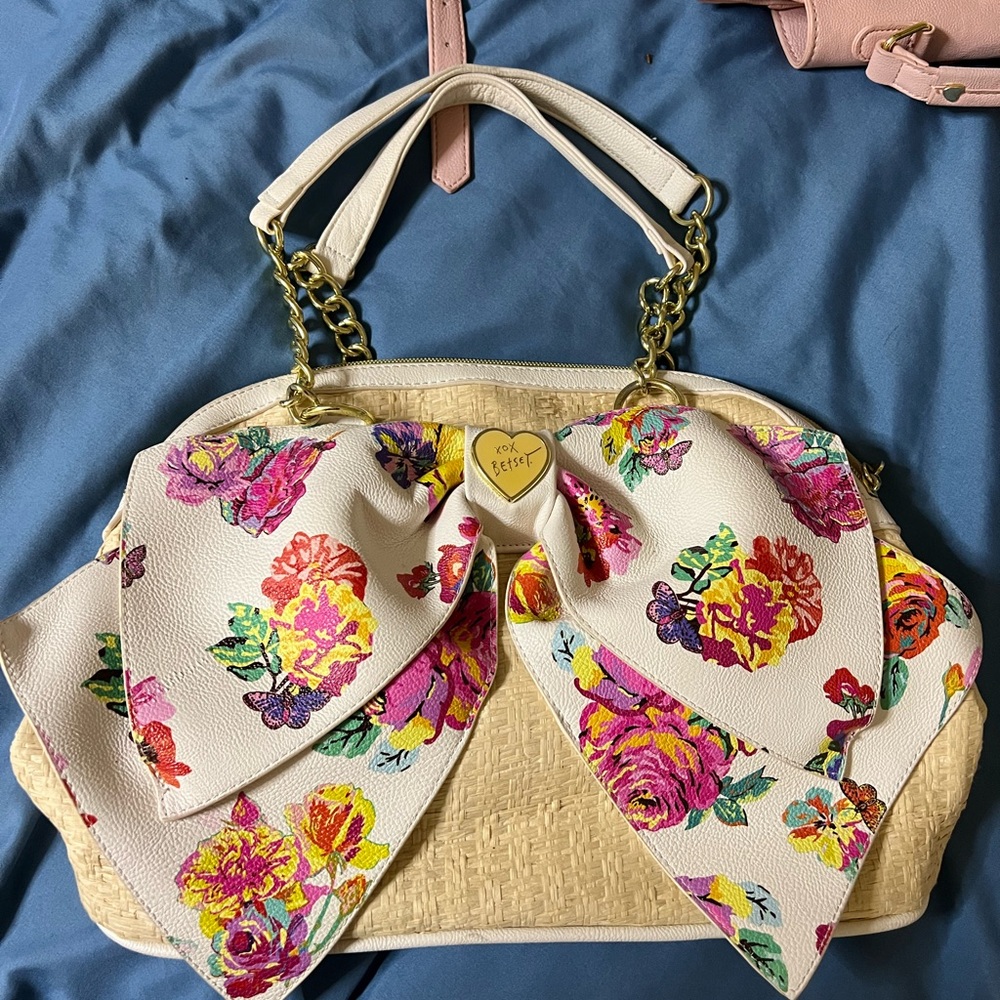 Betsey Johnson Floral Bow Handbag